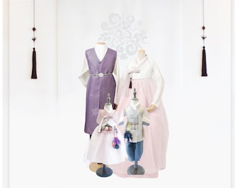 Royal Dol Hanbok Set, Dohl, Family Hanbok Set, Dojabi, Dolbagy