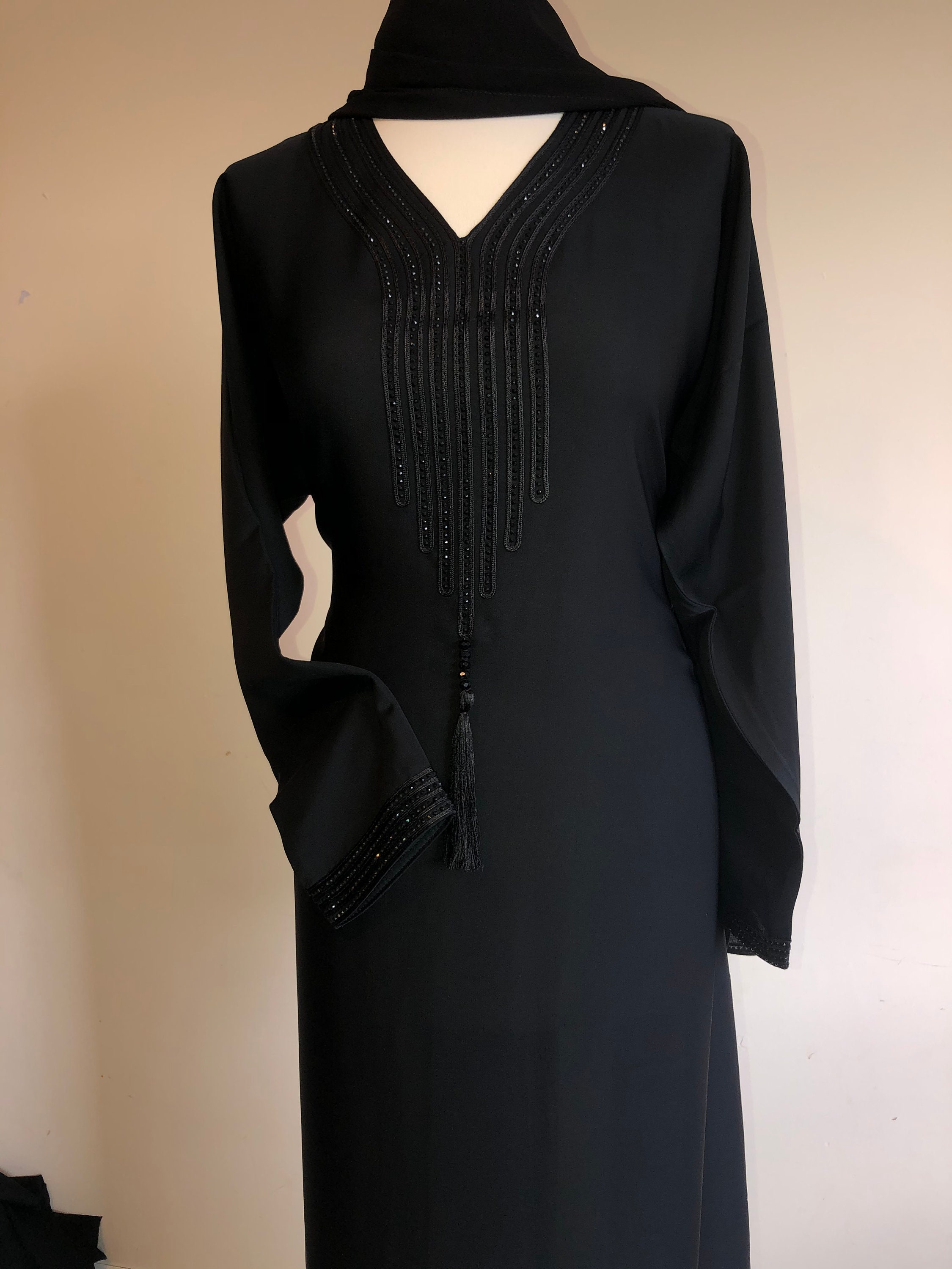 BLACK ABAYAS Dubai Abayas - Etsy UK