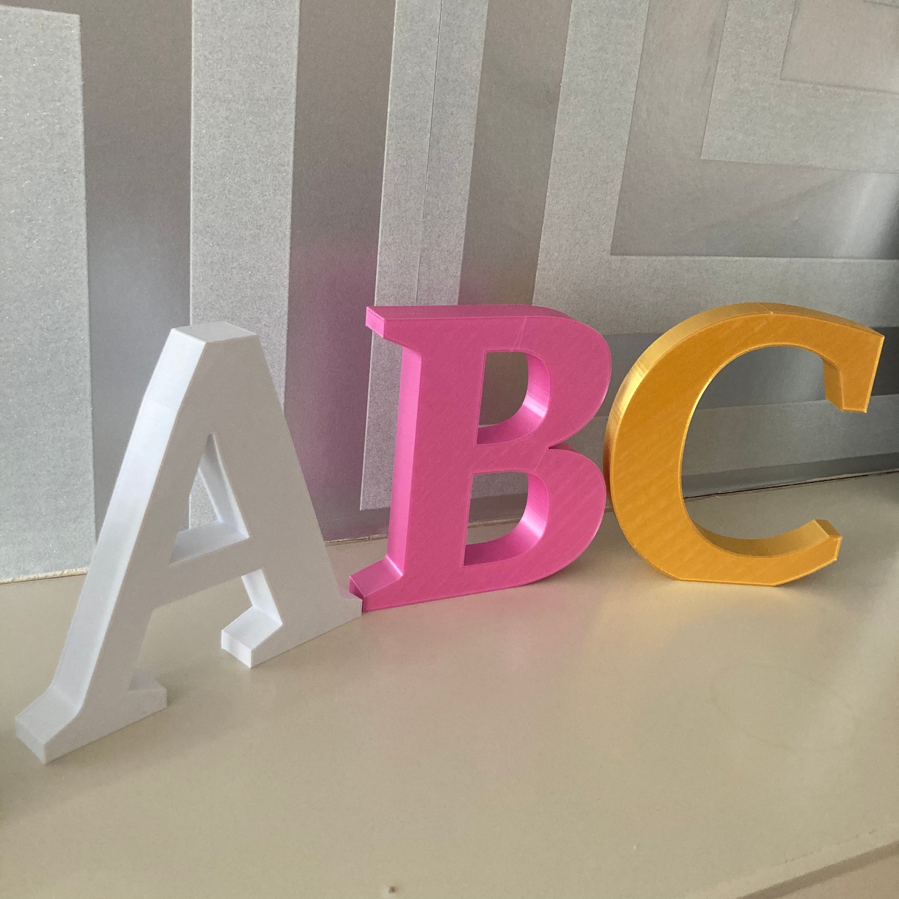 Standing Letters Sign 3D Printed Etsy