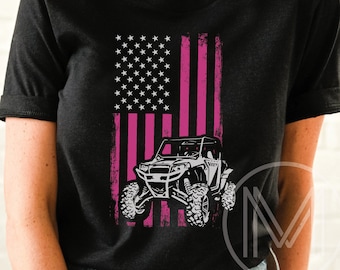UTV T-Shirt: Side by Side SXS US Flag Womens Shirt