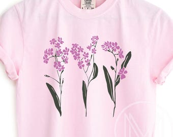 Wildflower Shirt Comfort Colors®: Boho Floral T-Shirt, Cute Spring Garden Botanical Top, Summer Gift for Mom, Flower Gardener Apparel