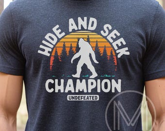 Funny Bigfoot Sasquatch Shirt, Big Foot Gifts, Nature Lover Gift, Retro Hiking T Shirt, Gift for Camper, Hiking Adventure Tee, Forest Gifts