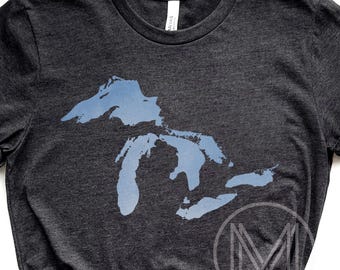Great Lakes Shirt: Upper Peninsula Gifts, The UP Clothing, Lake Michigan Apparel