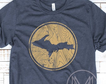 Upper Peninsula Tee, Michigan TShirt, Michigan Gift, MI Sweatshirt, Hiking Tee, Funny Hiking Gift, Up North Tee, Camping Shirt, Vacation Tee