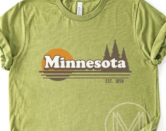 Minnesota Vintage State TShirts, Minnesota Gifts Apparel , Matching Family Vacation Tees