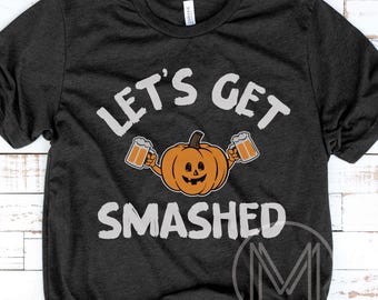 Halloween Party Drinking Shirt: Funny Pumpkin Shirt, Bartender Shirt, Adult Costume Tees