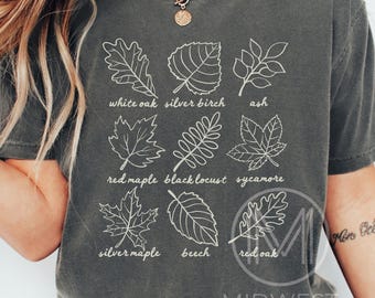 Fall Leaves Comfort Colors Shirt: Cozy Season Tee, Fall Science Teacher, Autumn Leaves Shirt