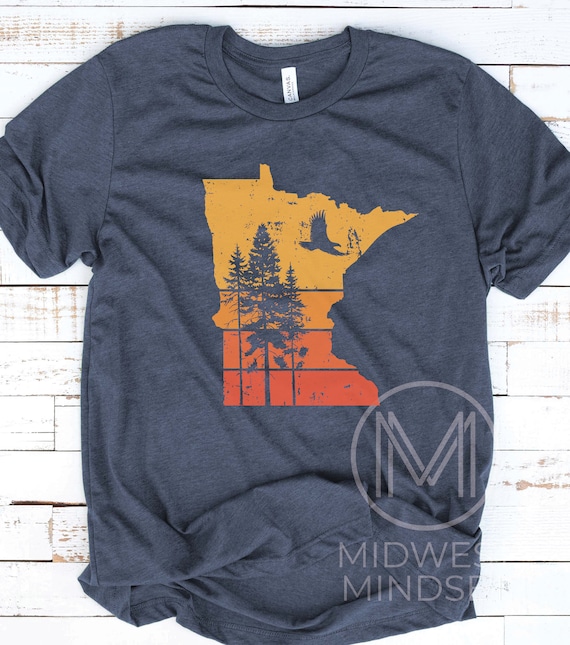 Minnesota T Shirt, Minnesota Gift, Minnesota Retro Shirt, Vintage MN Tee, State TShirt, Up North Shirt, Family Vacation, Cabin Gift