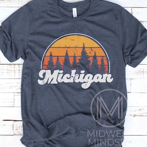 Michigan Shirt, Michigan T-Shirt, State of Michigan Gift, Michigan Vacation Tee, Michigan Nature Shirt Men, Great Lakes Shirt