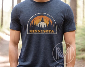 Minnesota T Shirt, Minnesota Gift, Retro MN Shirt, Vintage MN Tee, State TShirt, Up North Shirt, Family Vacation, Cabin Gift, Mens T Shirt