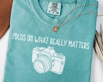 Photographer Comfort Colors T-Shirt: Retro Camera TShirt, Photography Teacher Shirt