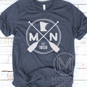 Minnesota TShirt, Minnesota Retro Shirt, MN Sweatshirt, Hiking Tee, Funny Hiking Gift, Gift for Hiker, Camping Shirt, Nature Love, Up North