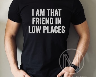Country Music Shirt 90s Country Music Tee Friends in Low Places Shirt Best Friend Birthday Shirt Bestie Gift Drinking Buddy Shirt