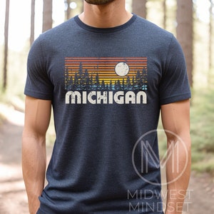Michigan Shirt, Michigan T-Shirt, State of Michigan Gift, Michigan Vacation Tee, Michigan Nature Shirt Men, Great Lakes Shirt