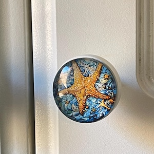 Nautical Cabinet Knobs. 5.50 a knob. Coastal Sea Life Drawer Pulls turtles, starfish, Seahorse, box with3+ knobs image 2