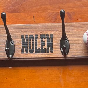 Custom Kids Baseball Coat Rack- Sports Wall Rack for Hats, Umbrella ...
