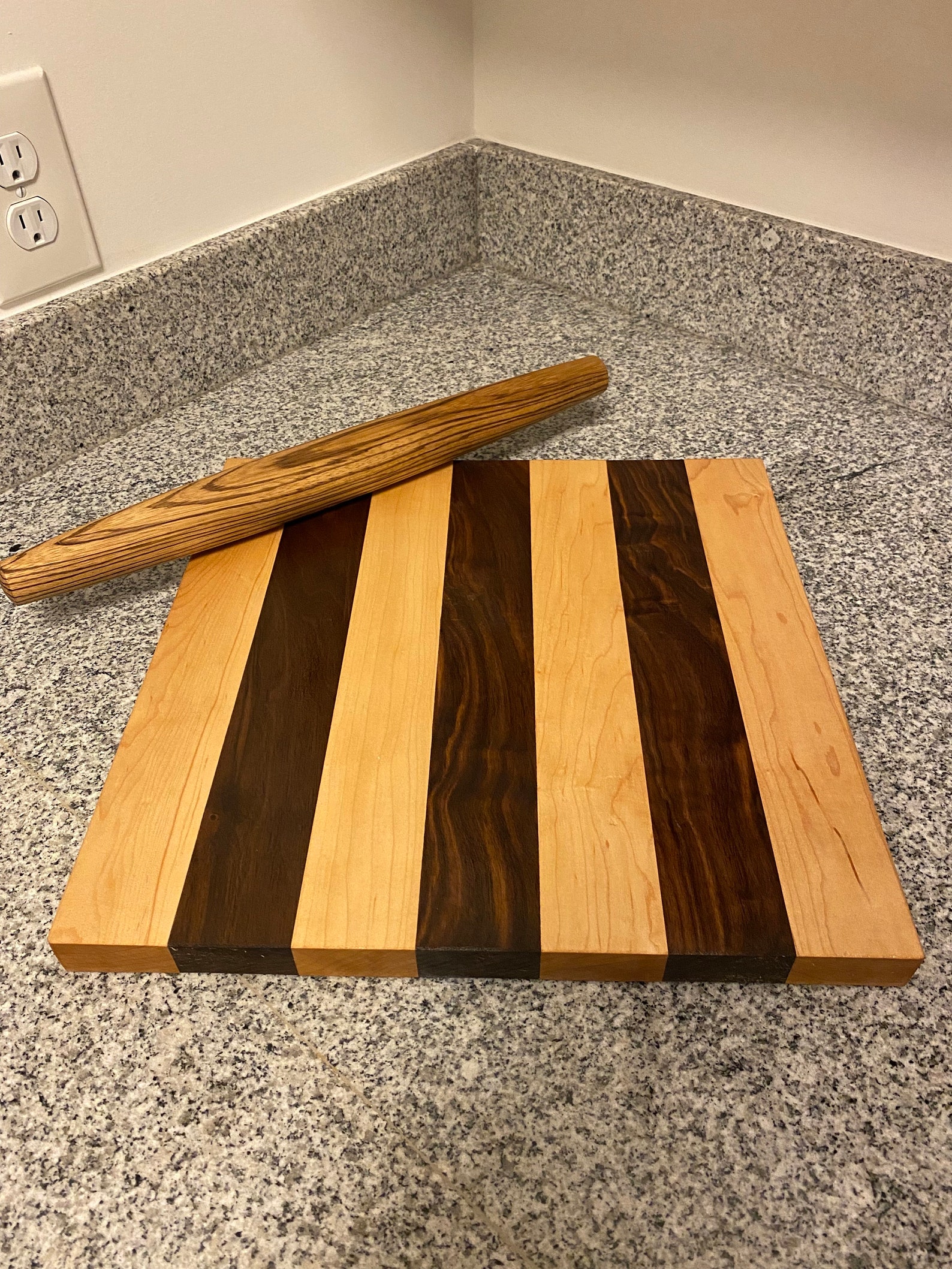 Square cutting board Handmade Serving board Charcuterie Etsy