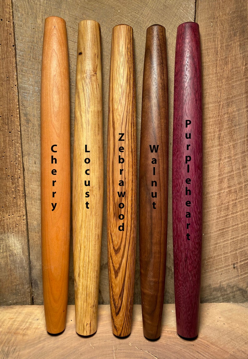 French Rolling Pin Wooden Rolling Pin Tapered Rolling Pin Etsy