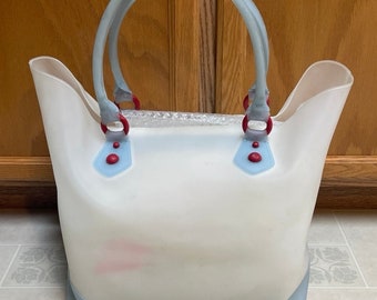 バッグ 00sY2K JuicyCouture embroidered tote bag Vintage Juicy Couture Purse - Tote Bag - Light Blue Purse