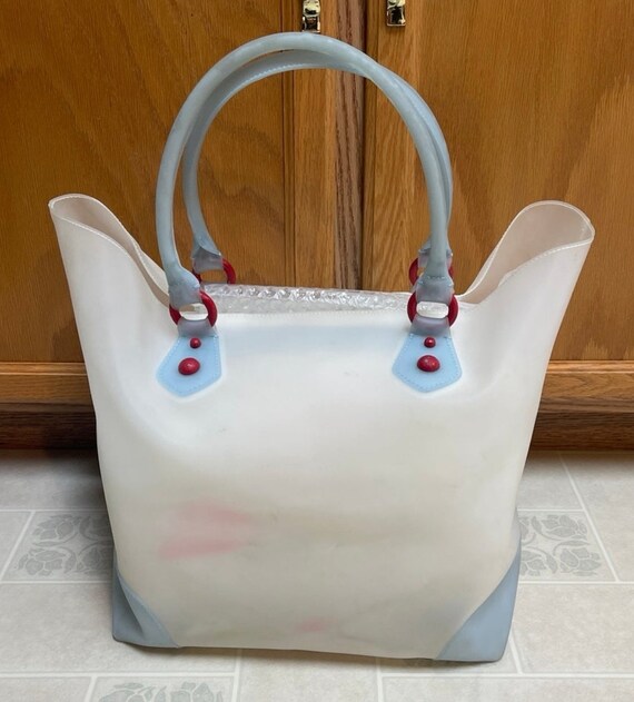 バッグ 00sY2K JuicyCouture embroidered tote bag Vintage Juicy Couture Purse - Tote Bag - Light Blue Purse