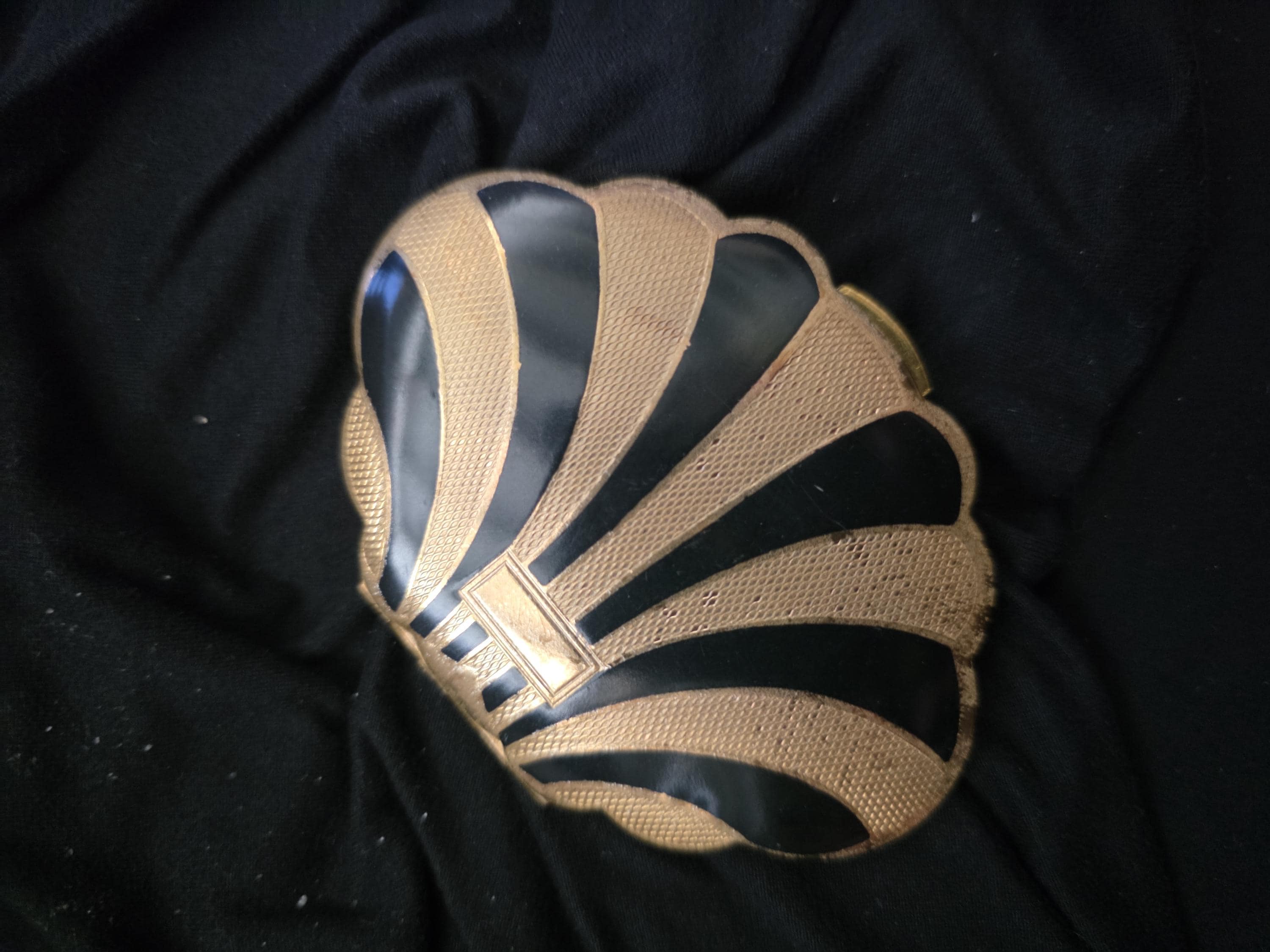 Vintage Shell Compact - Etsy