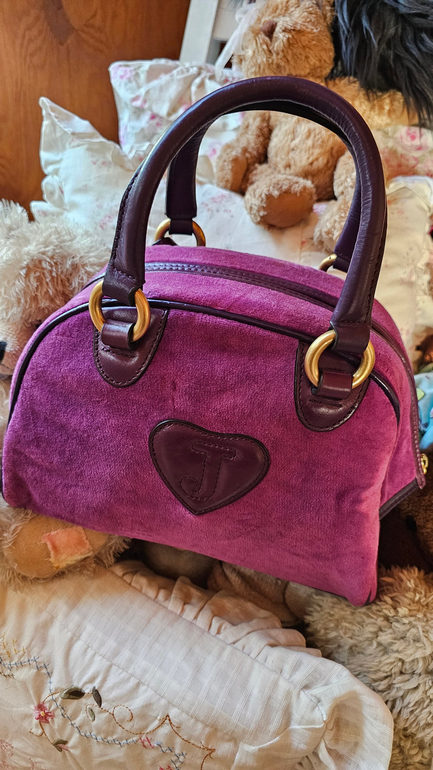 Handbag Juicy Couture Purple in Cotton - 39939762