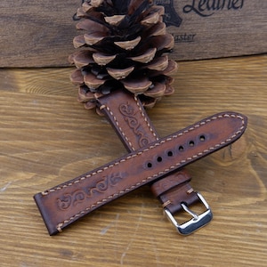 Handcrafted Custom Leather  Watch Strap Band