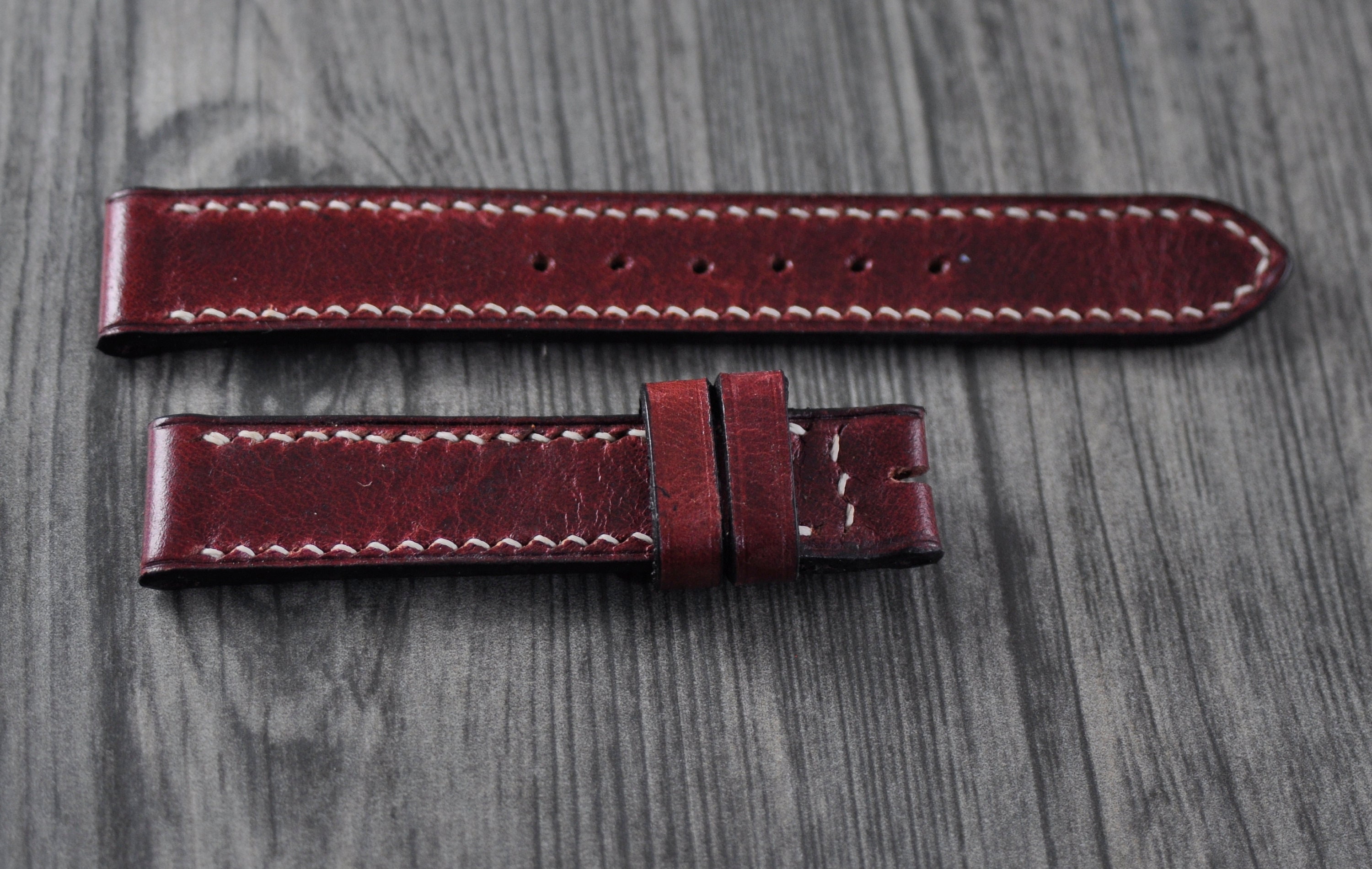 Handmade Vintage Leather Watch Band Red Brown Watch Strap - Etsy Canada