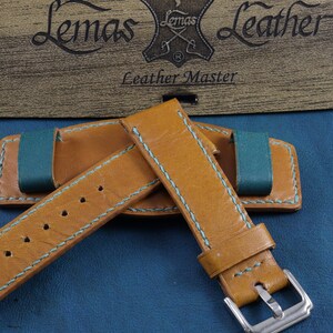 Handmade Custom Leather Bund Watch Strap Band
