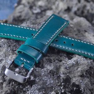 Handmade Vintage Leather Watch Band, TurqoiseWatch Strap