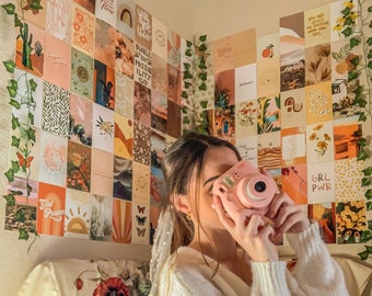 Wüstentraumer Boho Ästhetisches WandCollage Kit, VSCO, MädchenZimmer Dekor, Wohnheim Dekor, Foto Collage Kit, Wandcollage Digital 100PCS