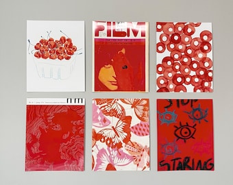 Red Aesthetic Wall Prints, Wall Collage Kit, VSCO, Girl Room Decor, Dorm Decor, Photo Collage Kit, Wall Collage Digital, Wall Art, Posters