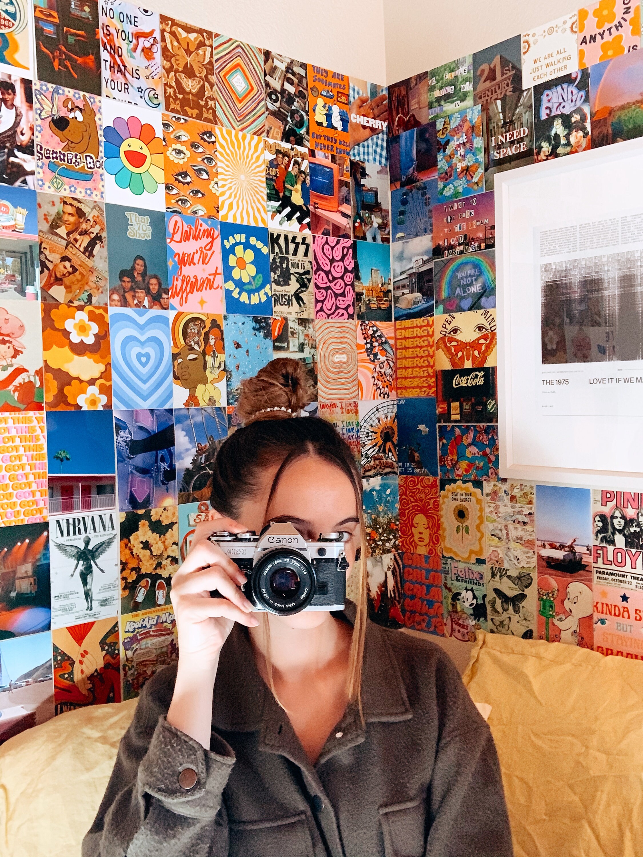 インディーズ 90 年代 美的 壁コラージュ キット、VSCO、女の子の部屋