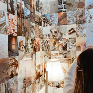 The Neutral Classical Aesthetic Wall Collage Kit, VSCO, Girl Room Decor, Dorm Decor, Photo Collage Kit, Wall Collage Digital 100PCS