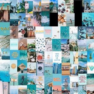 90 Collage Kit Photos Boho Beach Vibes Aesthetic VSCO Wall 