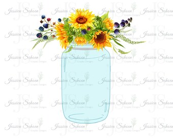 Free Free 252 Sunflower In Mason Jar Svg SVG PNG EPS DXF File