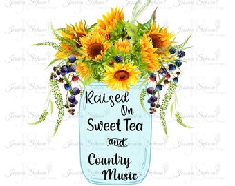 Download Sunflower Mason Jar Clipart Etsy