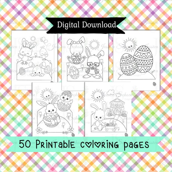 Easter coloring pages 50 Printable easter bunny activity for