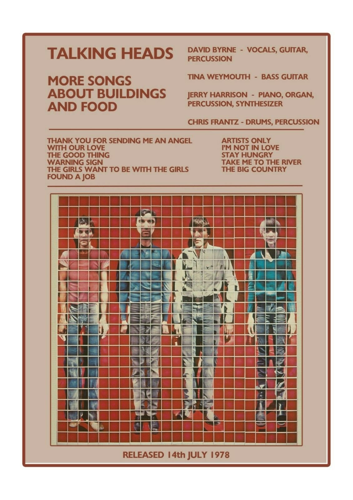 Talking Heads Poster Print. Devo Television Pixies XTC Etsy