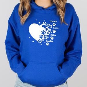 Dog Lover Hoodie, Custom Dog Name Jumper, Cute Dow Pullover, Dog Mum Hoodie, Dog Lover Jumper, Personalised Dog Top, Dog Name Jumper image 6