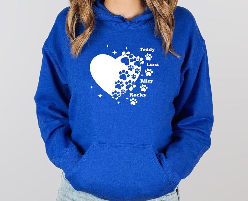 Dog Lover Hoodie, Custom Dog Name Jumper, Cute Dow Pullover, Dog Mum Hoodie, Dog Lover Jumper, Personalised Dog Top, Dog Name Jumper image 6