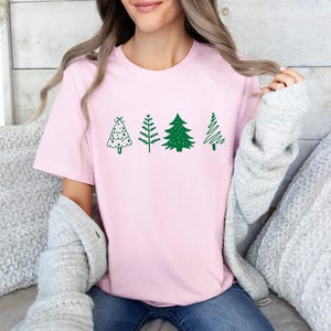 Christmas Pine Tree Shirt, Xmas Trees T-Shirt, Happy New Year Tshirt, Christmas Party Tee, Pine Trees TShirt, Funny Xmas T Shirt, Xmas Shirt imagem 5
