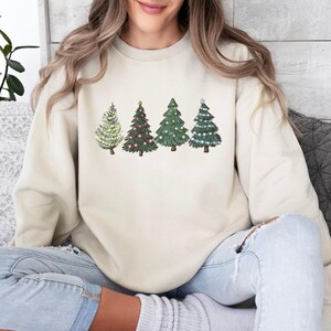 Christmas Tree Sweatshirt, Xmas Trees Sweater, Cute Christmas Jumper, Pine Tree Sweater,