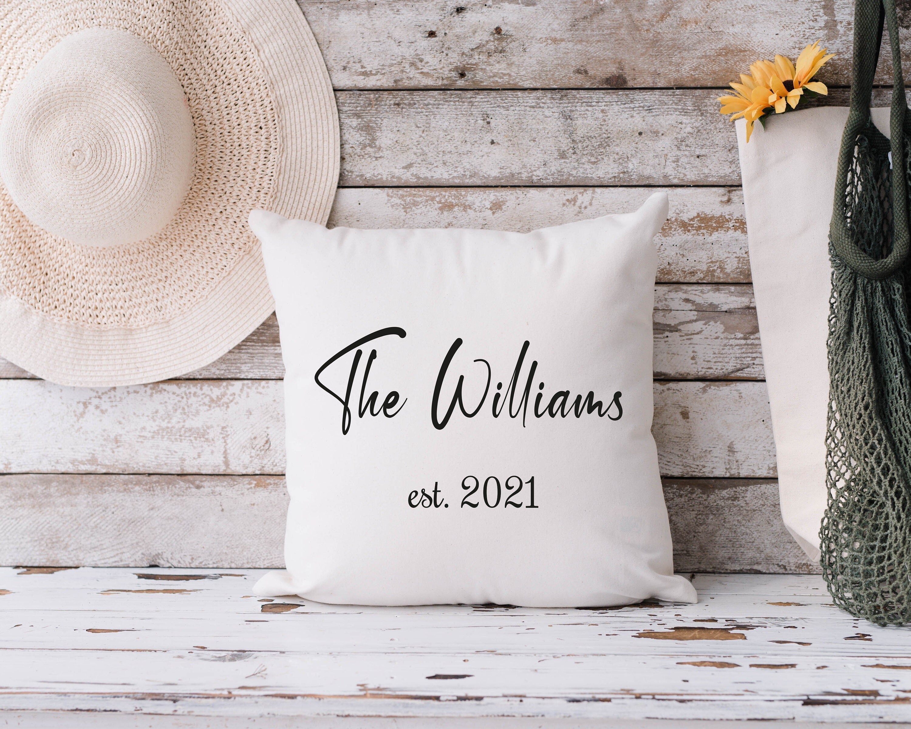 personalized family pillow cover