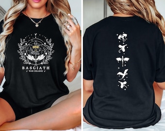 Camiseta de la Escuela de Guerra Basgiath, Camiseta de la Cuarta Ala, Camiseta de Jinete de Dragón, Camiseta de Violet Sorrengail, Camiseta de Amante de los Dragones, Camiseta Retro de la Escuela de Guerra