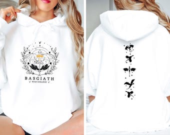 Sweat à capuche Basgiath War College, Pull Fourth Wing, Pull Dragon Rider, Haut Violet Sorrengail, Sweat à capuche Dragon Lover, Pull rétro War College