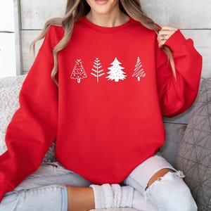 Christmas Pine Tree Sweatshirt, Xmas Trees Sweater, Happy New Year Jumper, Christmas Party Top, Pine Trees Sweater, Funny Xmas Jumper, Xmas Sweatshirt