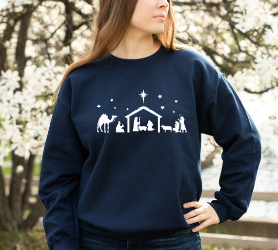 True Story Sweatshirt Christmas Nativity Sweatshirt Oh Holy - Etsy Norway