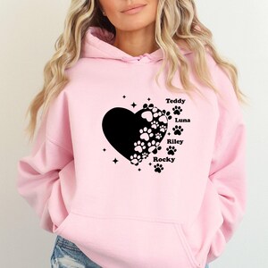 Dog Lover Hoodie, Custom Dog Name Jumper, Cute Dow Pullover, Dog Mum Hoodie, Dog Lover Jumper, Personalised Dog Top, Dog Name Jumper image 5