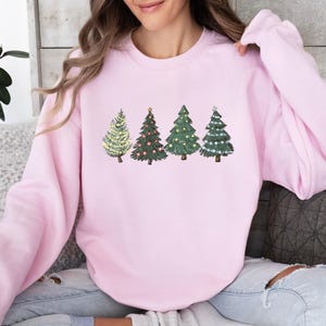 Christmas Tree Sweatshirt, Xmas Trees Sweater, Cute Christmas Jumper, Pine Tree Sweater, Tree Christmas Top, New Year Sweater, Xmas Gift Top